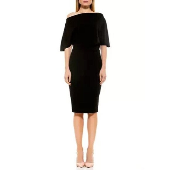 Women's - Alexia Admor Olivia Draped Sheath Dress, Size Medium - Picture 1 of 11